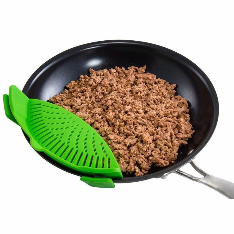 loomrack Perfect Fit Silicone Pot Bowl Clip-On Strainer Home Accessories