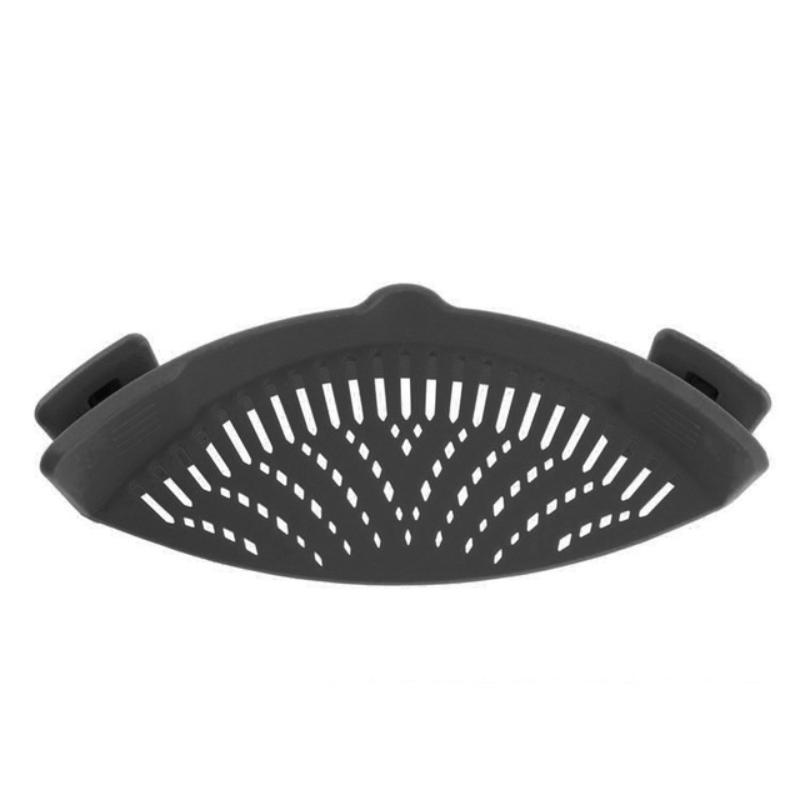 loomrack Perfect Fit Silicone Pot Bowl Clip-On Strainer Home Accessories Black