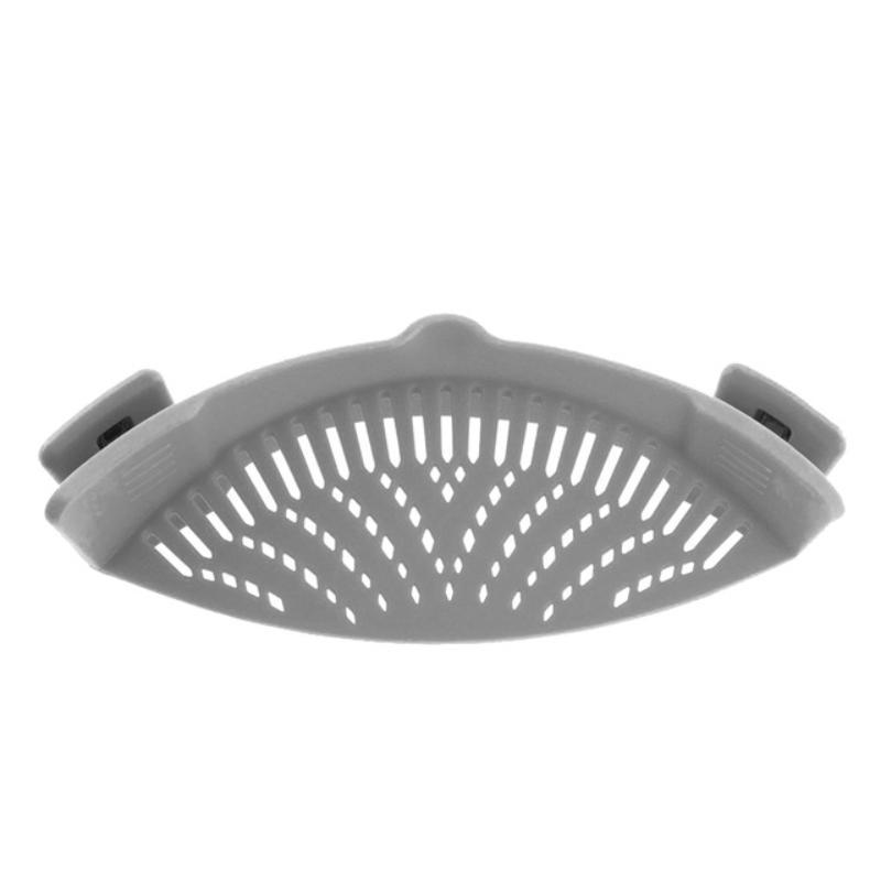 loomrack Perfect Fit Silicone Pot Bowl Clip-On Strainer Home Accessories Gray