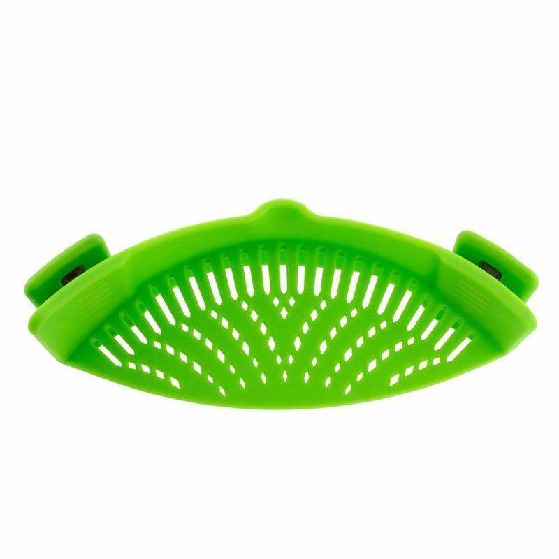 loomrack Perfect Fit Silicone Pot Bowl Clip-On Strainer Home Accessories Green