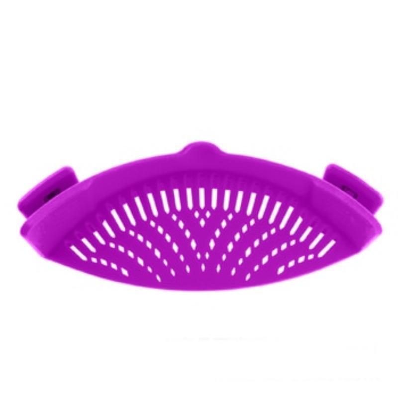 loomrack Perfect Fit Silicone Pot Bowl Clip-On Strainer Home Accessories Purple