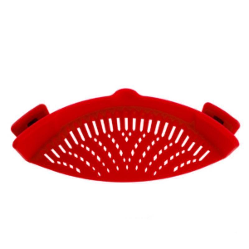 loomrack Perfect Fit Silicone Pot Bowl Clip-On Strainer Home Accessories Red