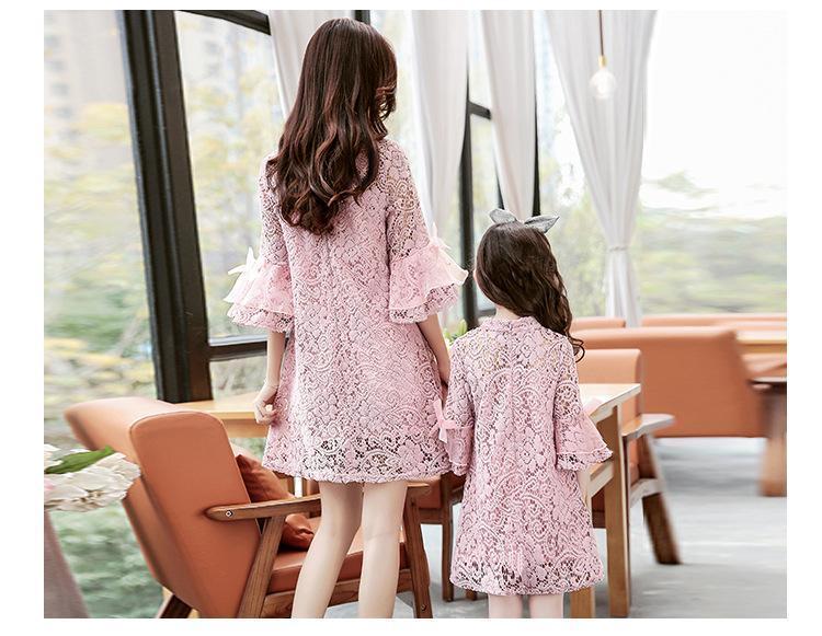 loomrack Perfect Little Lady Mother-Daughter Lace Matching Dresses Family Matching Outfits