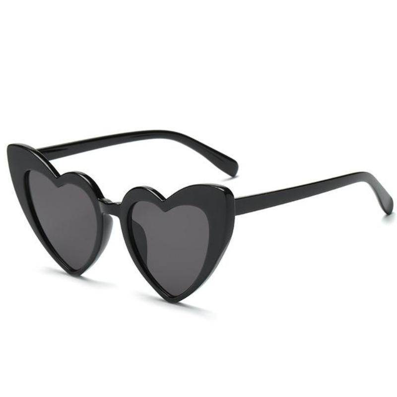 loomrack Pointed Cat Eye Heart Sunglasses Sunglasses black frame black