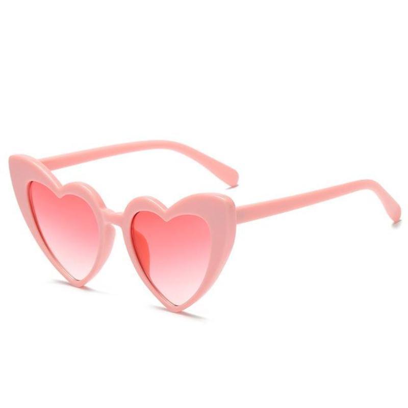 loomrack Pointed Cat Eye Heart Sunglasses Sunglasses pink frame pink