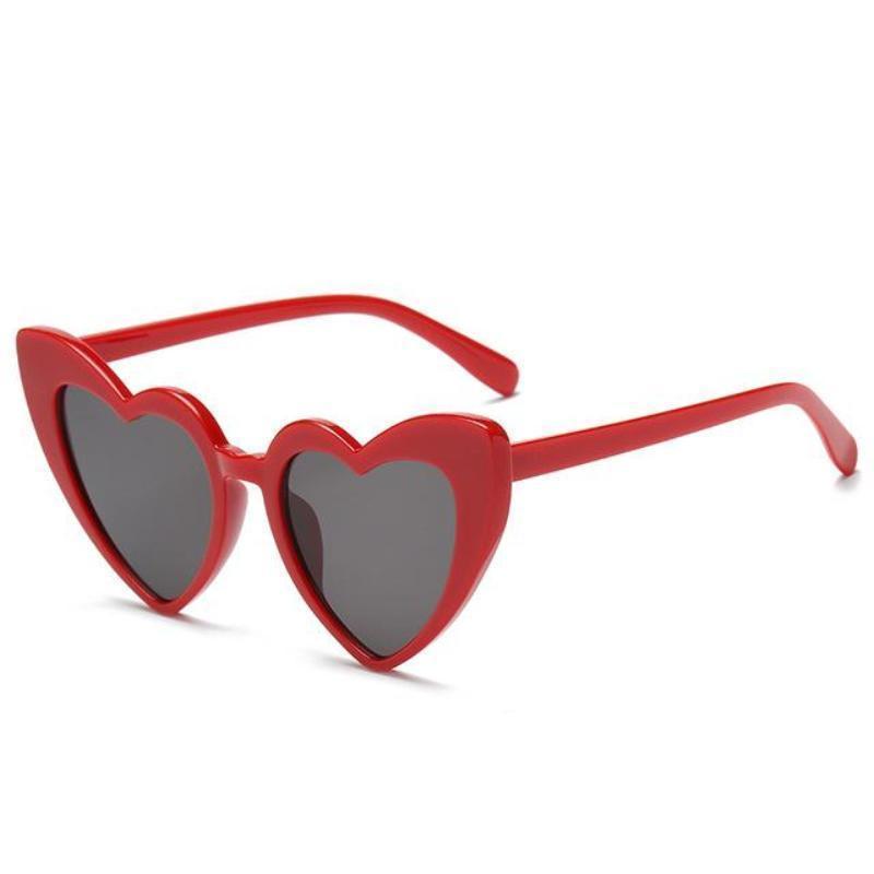 loomrack Pointed Cat Eye Heart Sunglasses Sunglasses red frame black