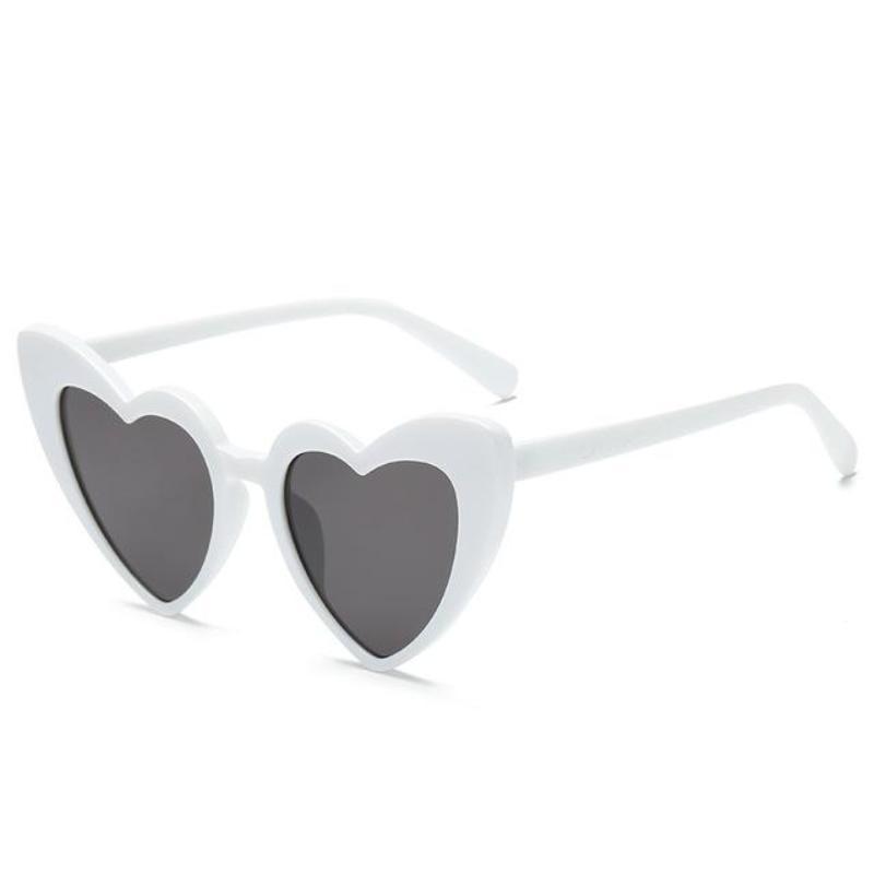 loomrack Pointed Cat Eye Heart Sunglasses Sunglasses white