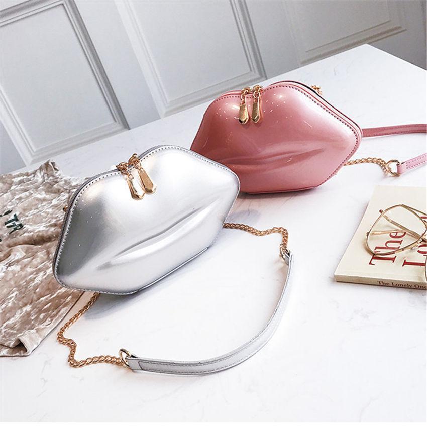 loomrack Quirky Lip-Shaped Clutch Bag Shoulder Bags