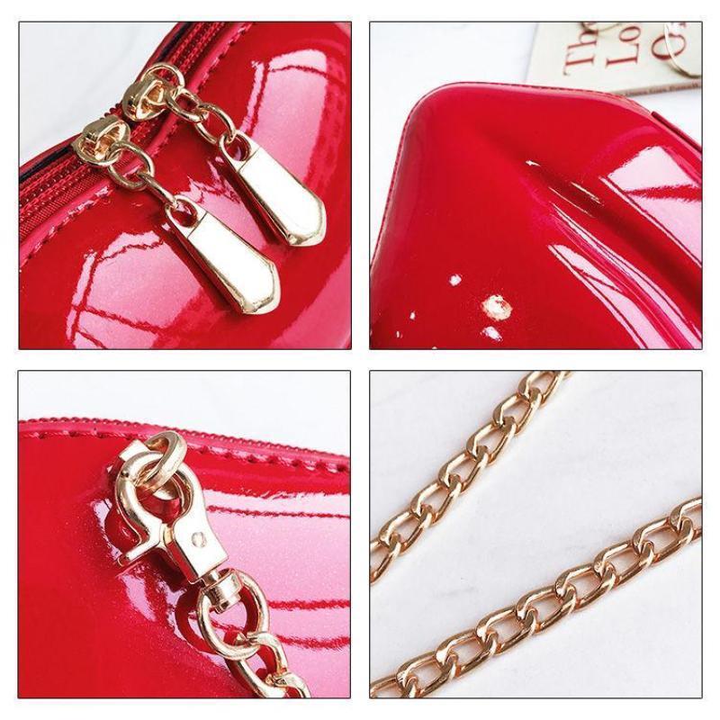 loomrack Quirky Lip-Shaped Clutch Bag Shoulder Bags