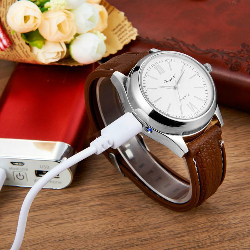 loomrack Rechargeable USB Lighter Watch Quartz Watches