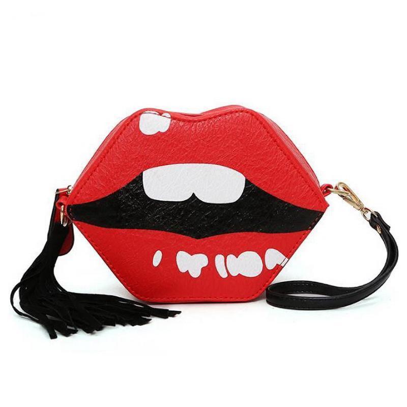 loomrack Red Lips Luxury Sling Bag Shoulder Bags