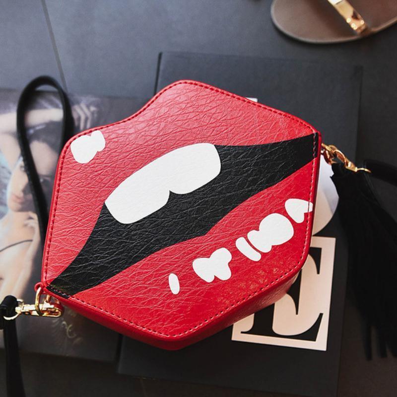 loomrack Red Lips Luxury Sling Bag Shoulder Bags