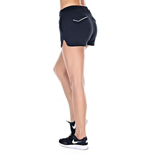 loomrack Reflective Mini Athletic Shorts Yoga Shorts S / BLACK