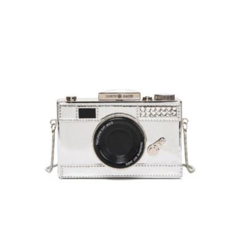 loomrack Retro Camera Shoulder Bag Shoulder Bags Silver