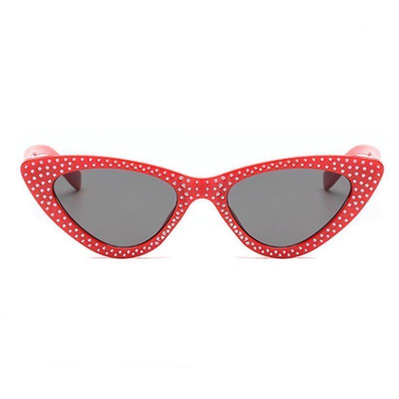 loomrack Retro Cat Eye Pointed Rhinestone Sunglasses Sunglasses