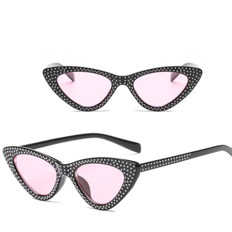 loomrack Retro Cat Eye Pointed Rhinestone Sunglasses Sunglasses