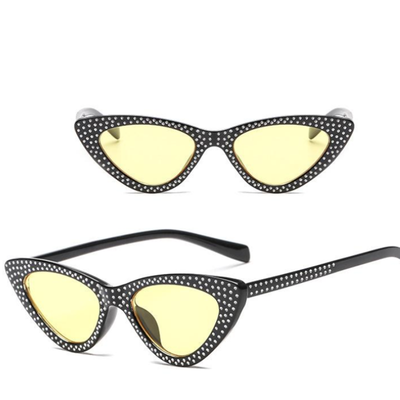 loomrack Retro Cat Eye Pointed Rhinestone Sunglasses Sunglasses