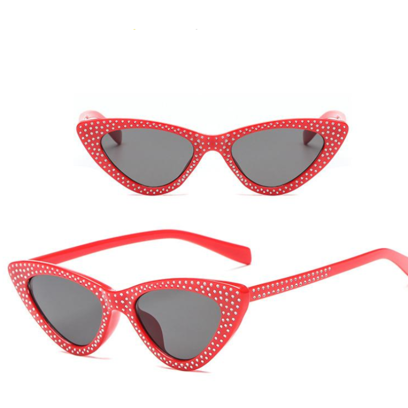 loomrack Retro Cat Eye Pointed Rhinestone Sunglasses Sunglasses