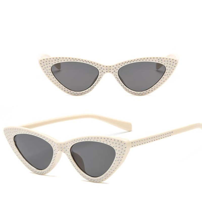 loomrack Retro Cat Eye Pointed Rhinestone Sunglasses Sunglasses