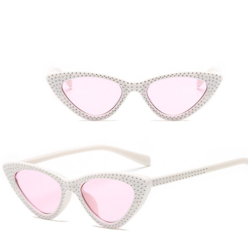 loomrack Retro Cat Eye Pointed Rhinestone Sunglasses Sunglasses