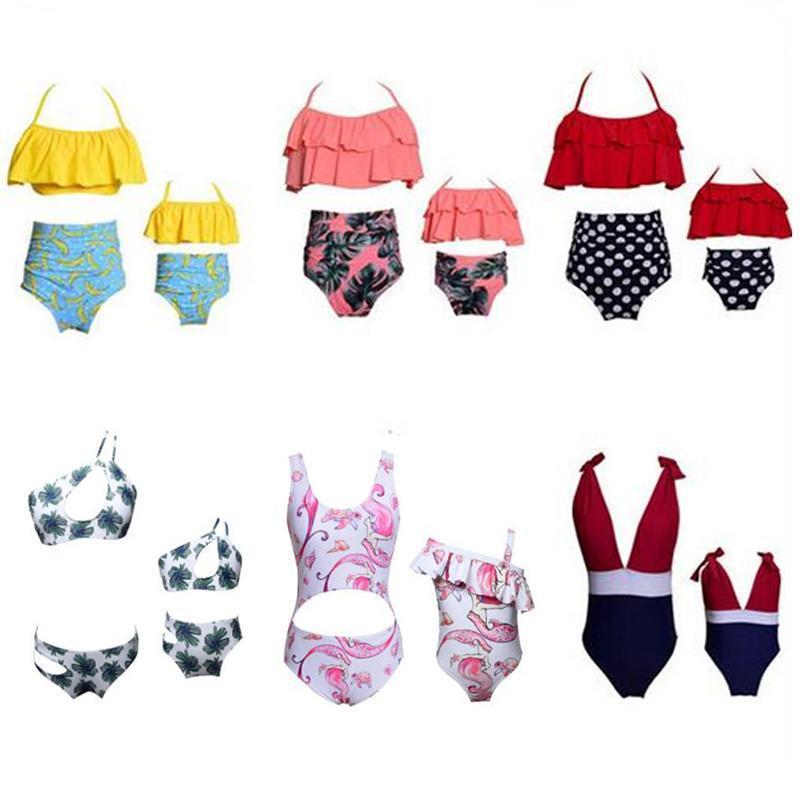 loomrack Retro Mommy and Me Matching Swimsuits - Assorted Styles Family Matching Outfits