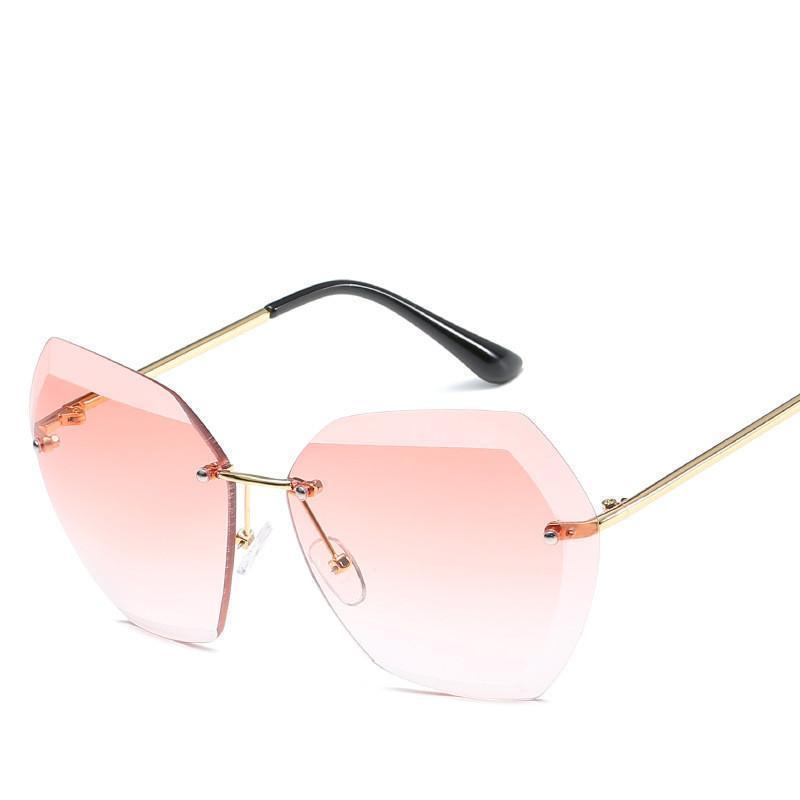 loomrack Retro Rimless Dimensional Sunglasses Sunglasses