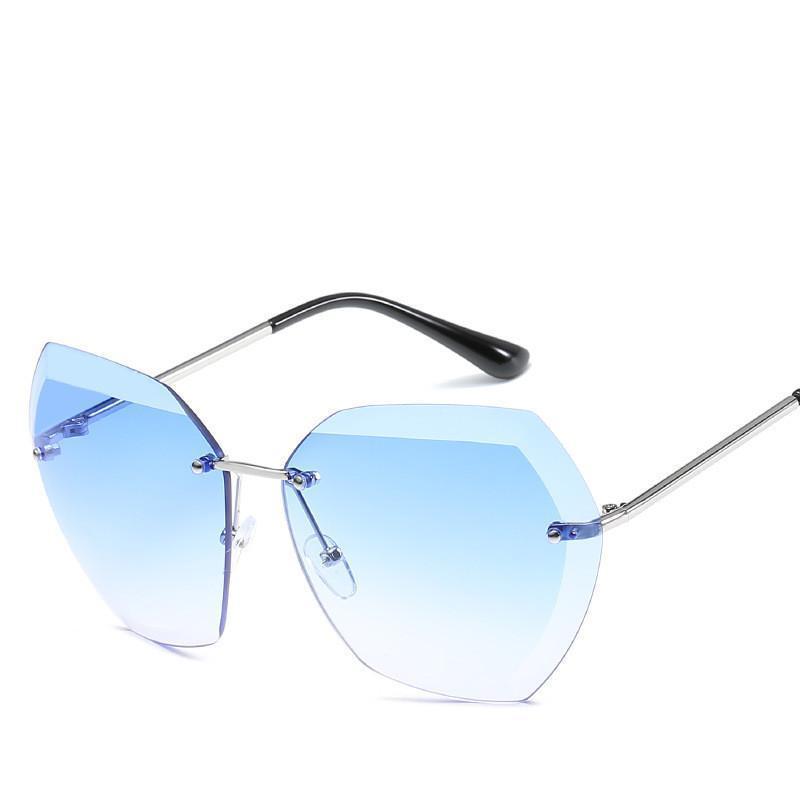 loomrack Retro Rimless Dimensional Sunglasses Sunglasses