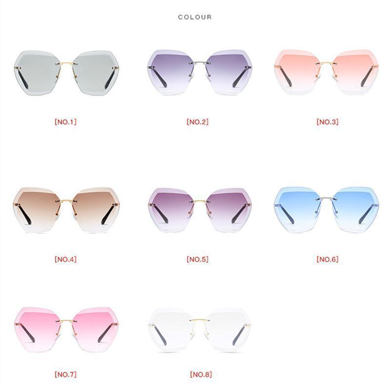 loomrack Retro Rimless Dimensional Sunglasses Sunglasses