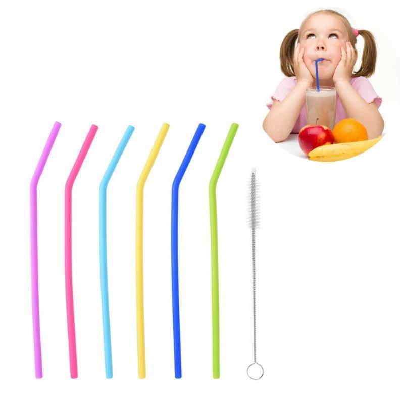 loomrack Reusable Silicone Drinking Straws - BPA Free Non-Rubber Drinking Straws