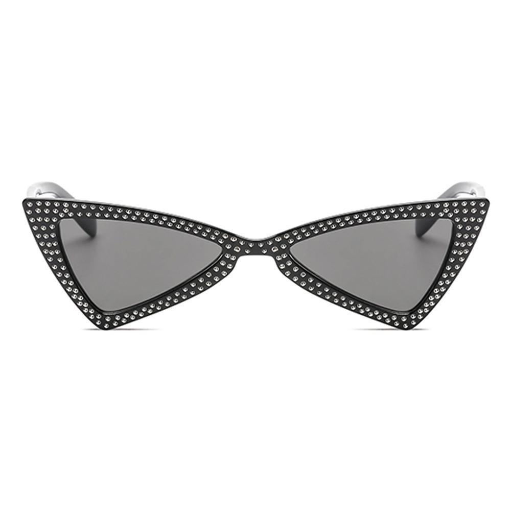 loomrack Rhinestone Triangle Cat Eye Sunglasses Sunglasses