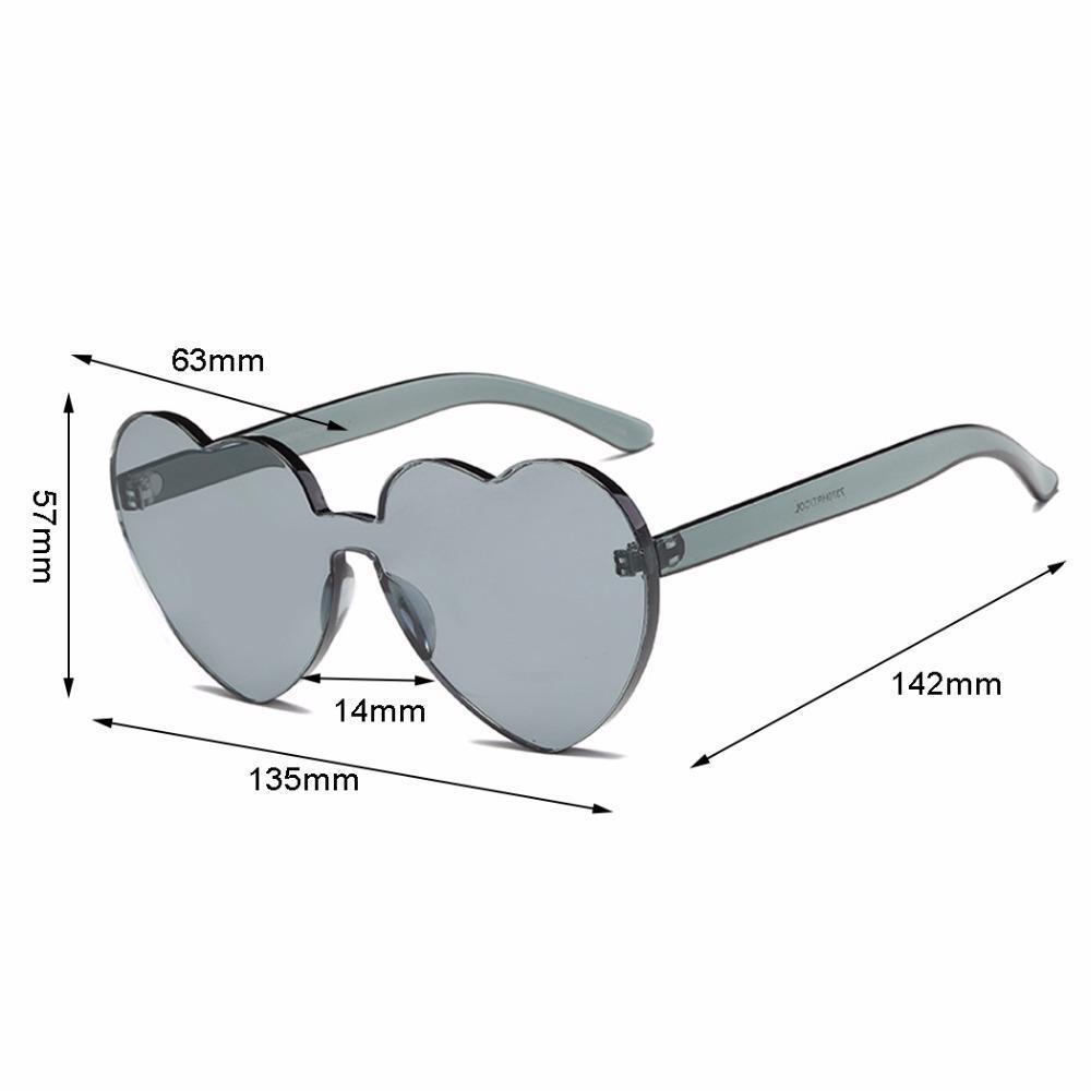 loomrack Rimless Heart Shaped Sunglasses Sunglasses