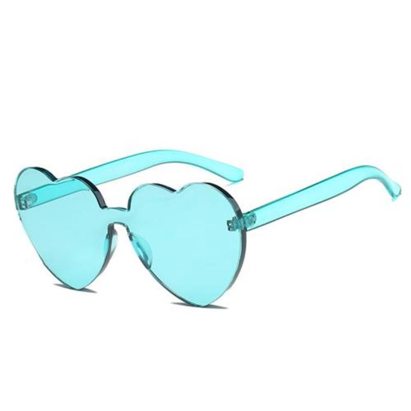 loomrack Rimless Heart Shaped Sunglasses Sunglasses Ice Blue