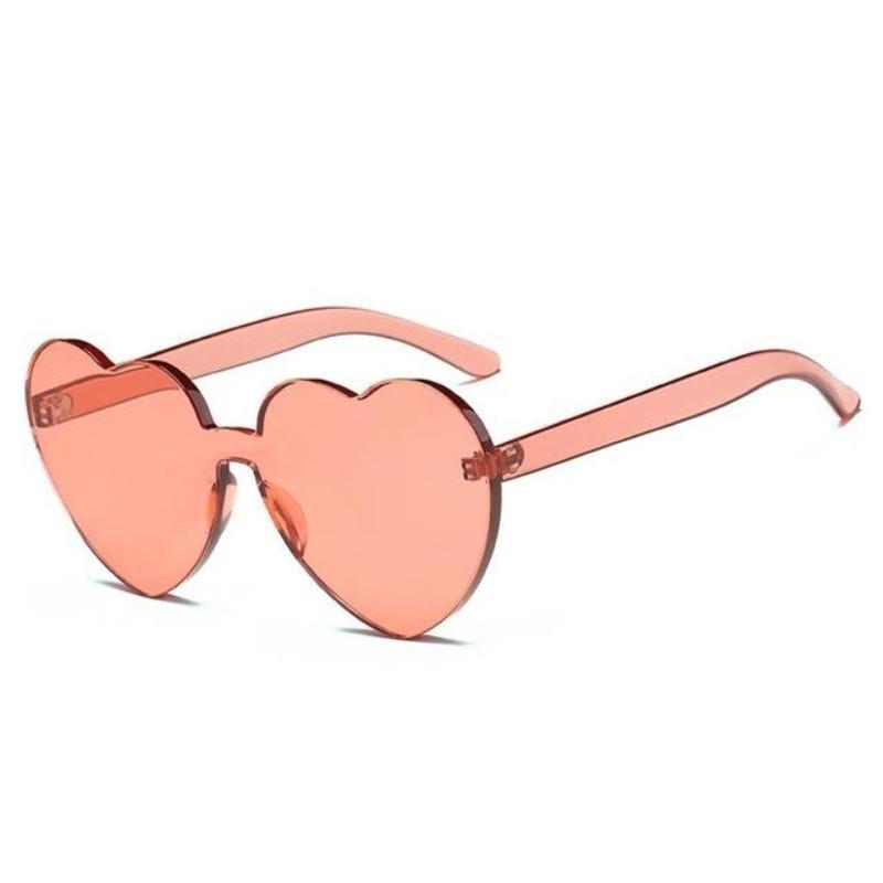 loomrack Rimless Heart Shaped Sunglasses Sunglasses Oragne