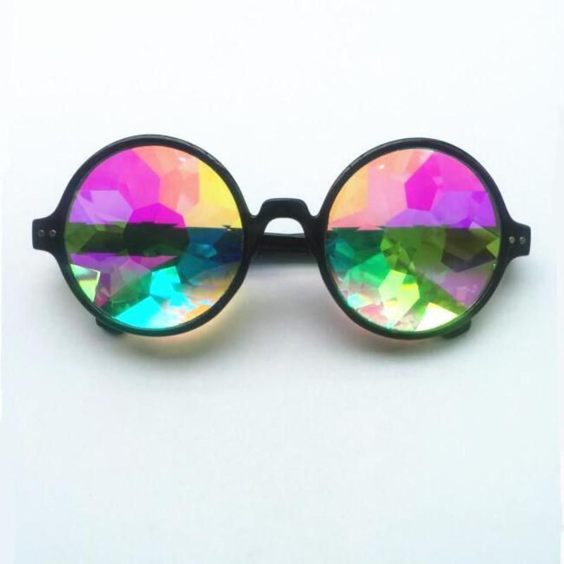 loomrack Round Kaleidoscope Sunglasses Sunglasses Black