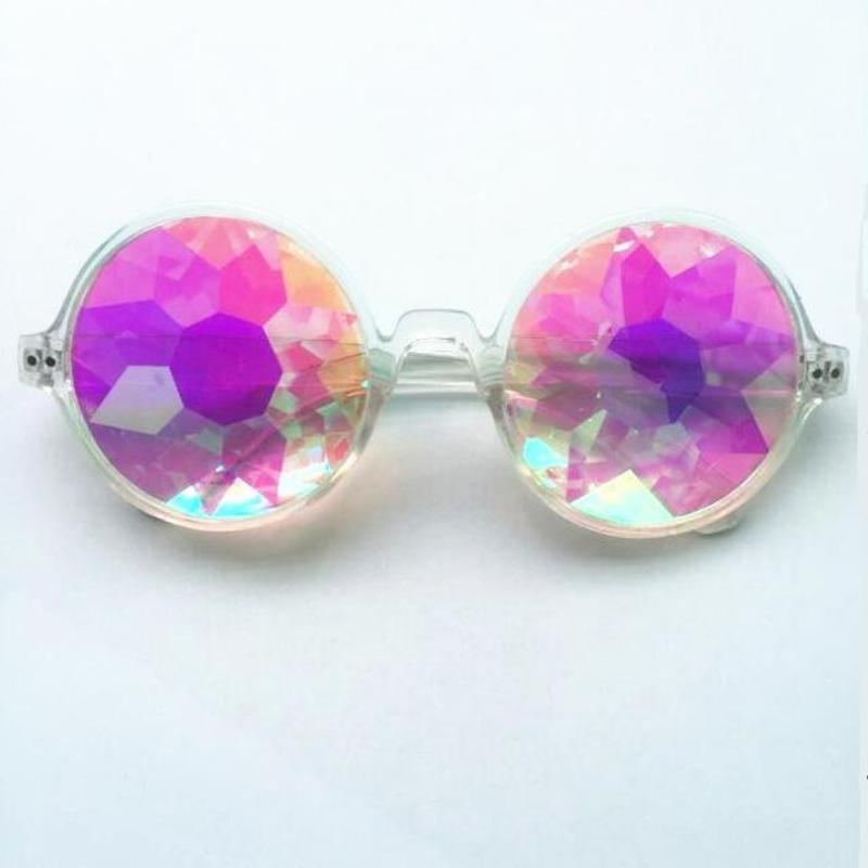 loomrack Round Kaleidoscope Sunglasses Sunglasses Clear