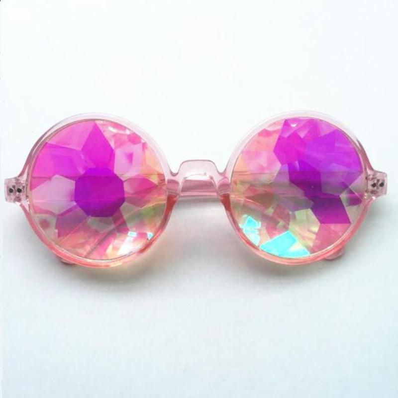 loomrack Round Kaleidoscope Sunglasses Sunglasses Pink