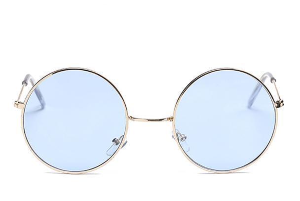 loomrack Round Small Frame Sunglasses Sunglasses Gold Blue