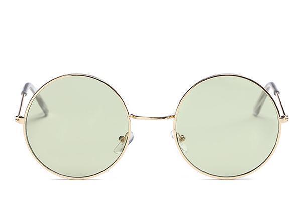 loomrack Round Small Frame Sunglasses Sunglasses Gold Green