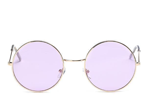 loomrack Round Small Frame Sunglasses Sunglasses Gold Purple