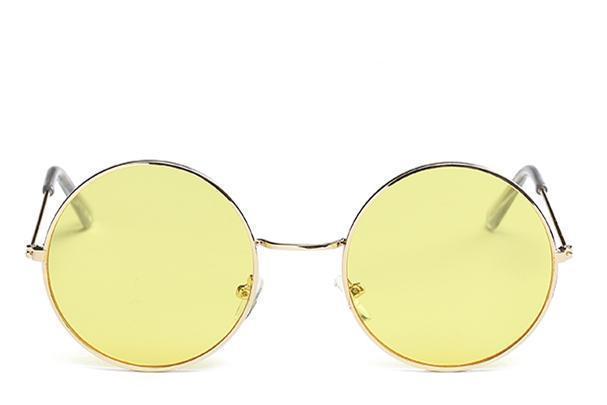 loomrack Round Small Frame Sunglasses Sunglasses Gold Yellow