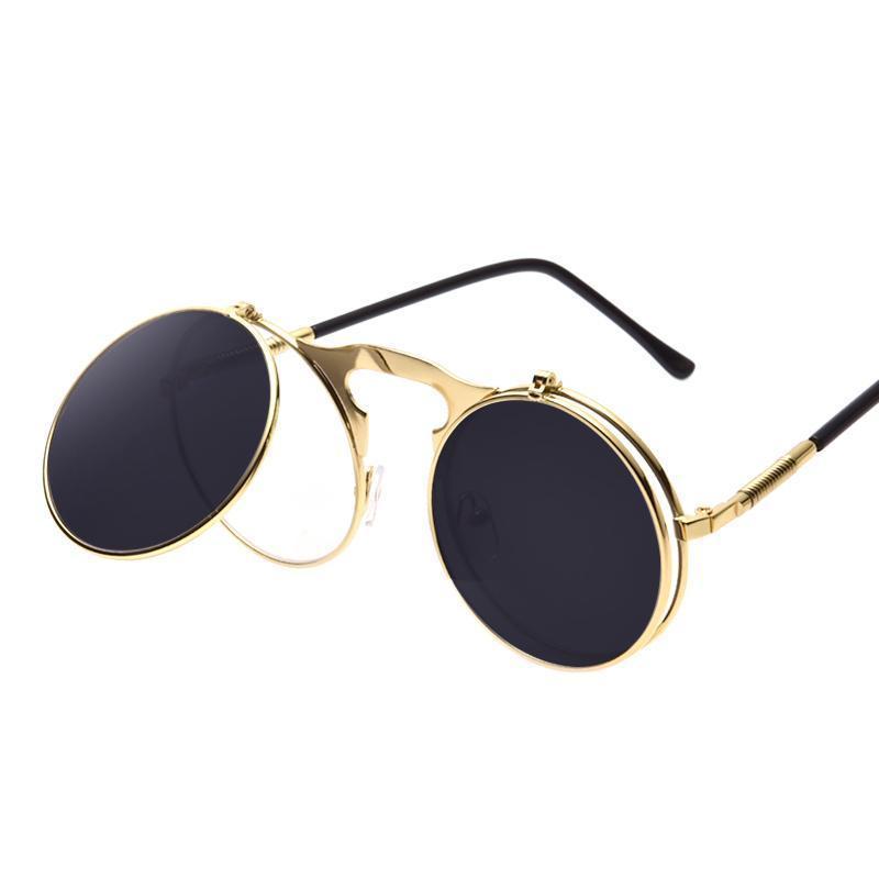 loomrack Round Steampunk Sunglasses for Men Sunglasses