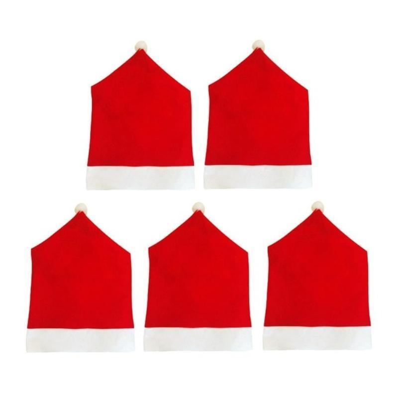 loomrack Santa Claus Red Hat Chair Back Covers Christmas Accessories