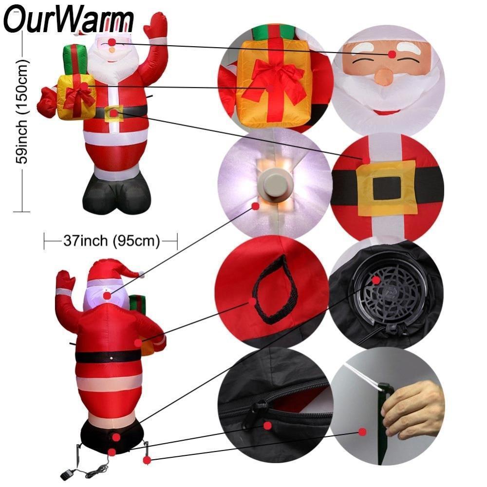 loomrack Santa Inflatable Lawn Decoration Christmas Accessories