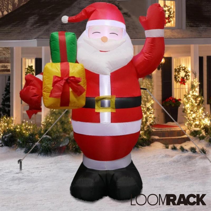 loomrack Santa Inflatable Lawn Decoration Christmas Accessories
