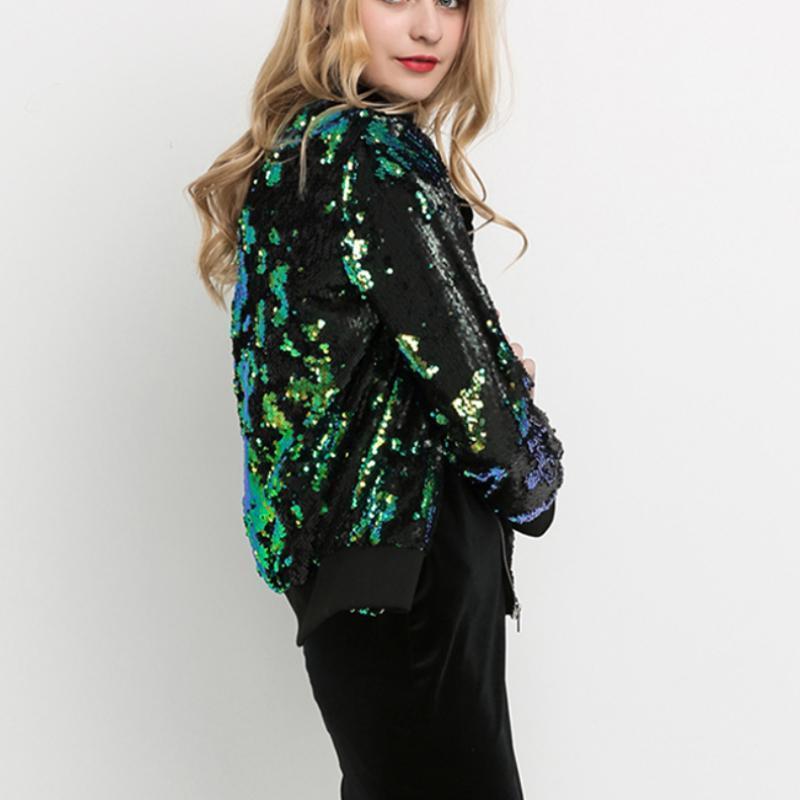 loomrack Sequin Bomber Jacket Jackets