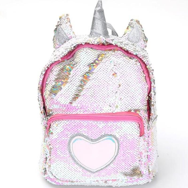 loomrack Sequin Unicorn Backpack Backpacks Silver