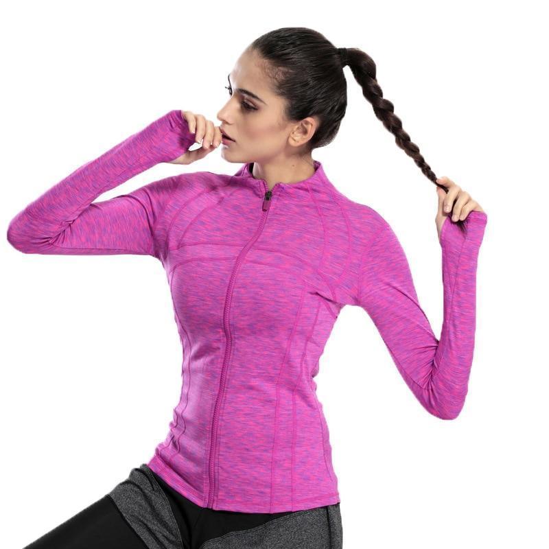 loomrack Slim Fit Quick Dry Zipper Running Yoga Jacket Sports Jackets