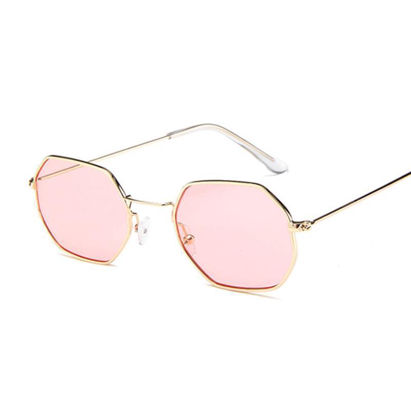 loomrack Small Vintage Metal Hexagon Frame Sunglasses Sunglasses