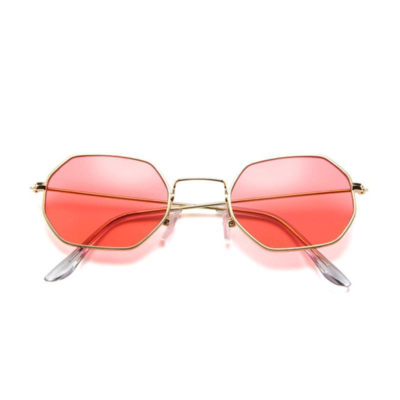 loomrack Small Vintage Metal Hexagon Frame Sunglasses Sunglasses
