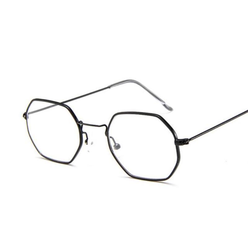 loomrack Small Vintage Metal Hexagon Frame Sunglasses Sunglasses Black